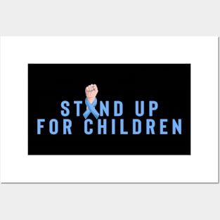 Child Abuse Prevention Awareness Month Blue Ribbon gift idea Posters and Art